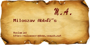 Miloszav Abbás névjegykártya